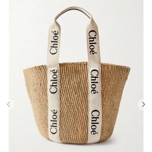Chloe straw tote bag like new